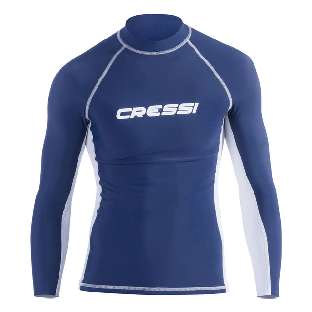Cressi Mens Long sleeve Rash Vest - Blue / White