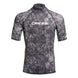 Cressi Mens Camouflage Short Sleeve Rashguard - Black / Camo Grey