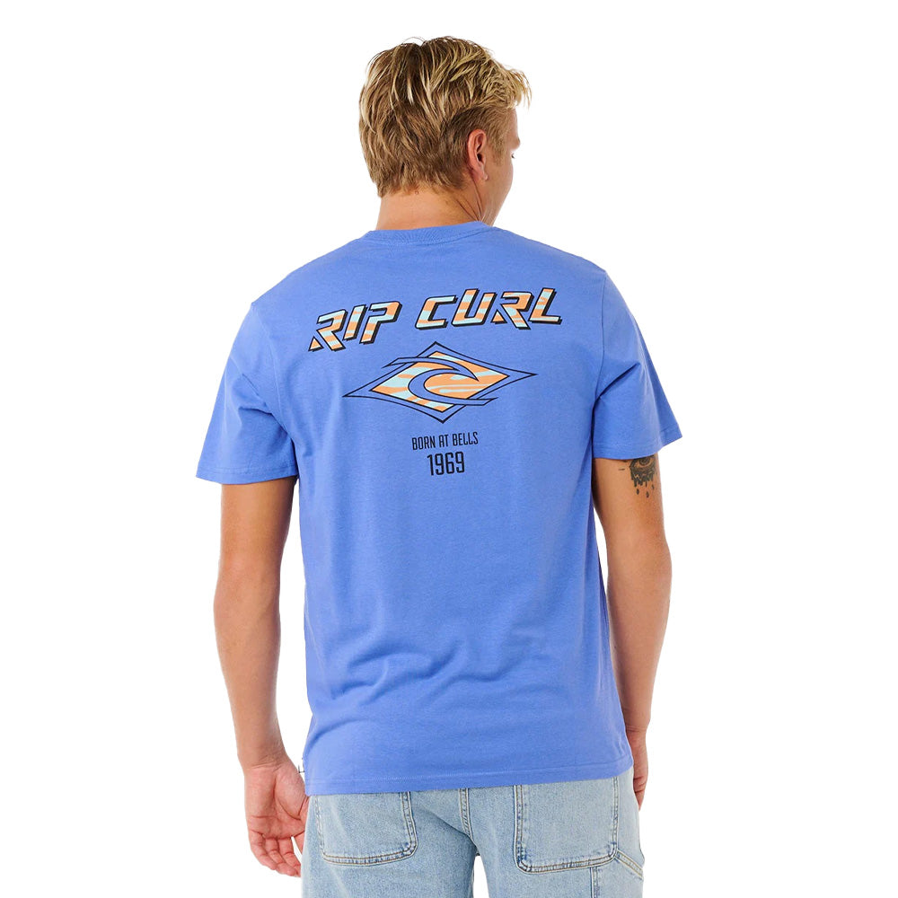 Ripcurl Fade Out Icon Tee Mens - Blue Haze