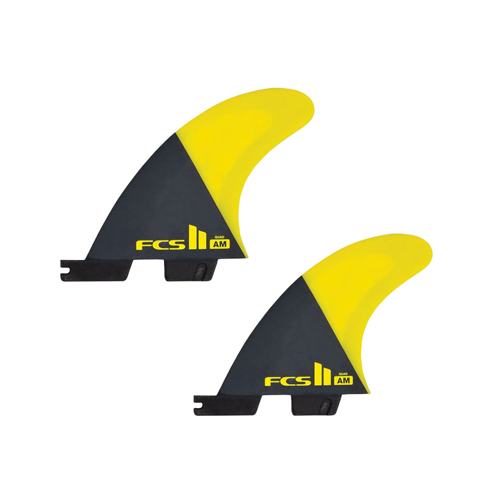 FCS II AM PC Large Yellow Quad Rear Retail Fins