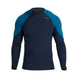NRS Hydroskin 0.5 Long Sleeve Shirt Mens - Navy/Mykonos