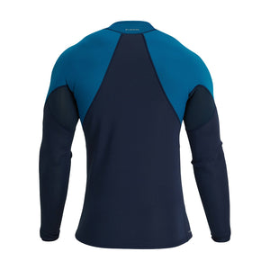NRS Hydroskin 0.5 Long Sleeve Shirt Mens - Navy/Mykonos