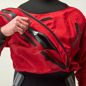 NRS Crux Dry Suit Womens - Pomegranate
