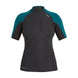 NRS Hydroskin 0.5 Short Sleeve Shirt Womens - Graphite/Harbor