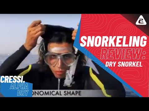 Cressi Alpha Ultra Dry Snorkel - Clear / Black / Yellow