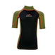 Sola Kids Short Sleeve Rash Vest - Black/Khaki