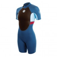 Alder Impact Shortie Ladies Wetsuit - Cascade Blue