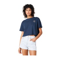 Ripcurl Womens Search Icon Crop Tee - Navy